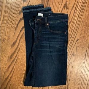 Loft double fringe skinny jeans